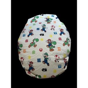 Nintendo Super Mario Twin Fitted Sheet Mario Luigi Yoshi Toad Bedding White